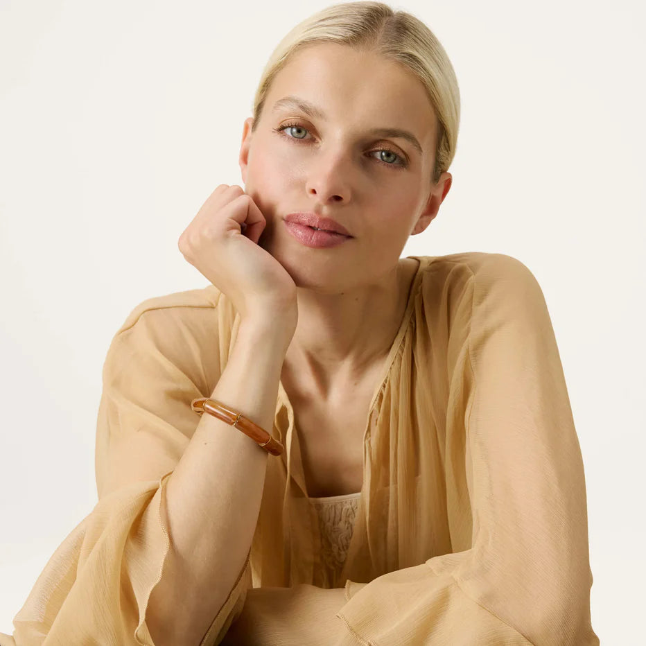 Flex bracelet in Cognac Marble