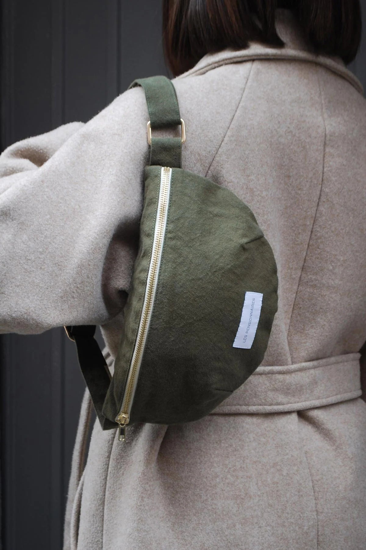 Les Pensionnaires Banana bag Organic Cotton in Caper Green