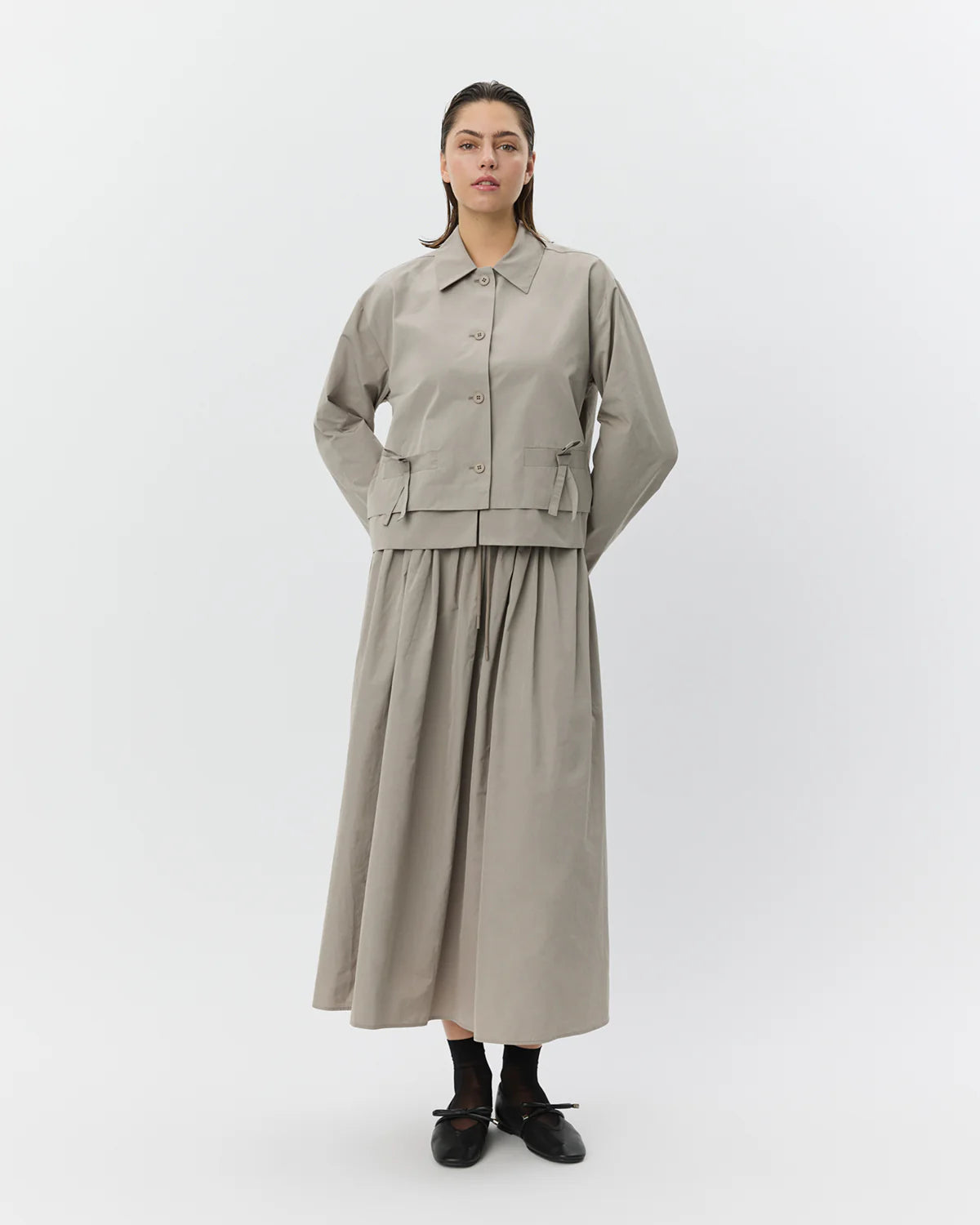 Gem Short Jacket Dusty Green