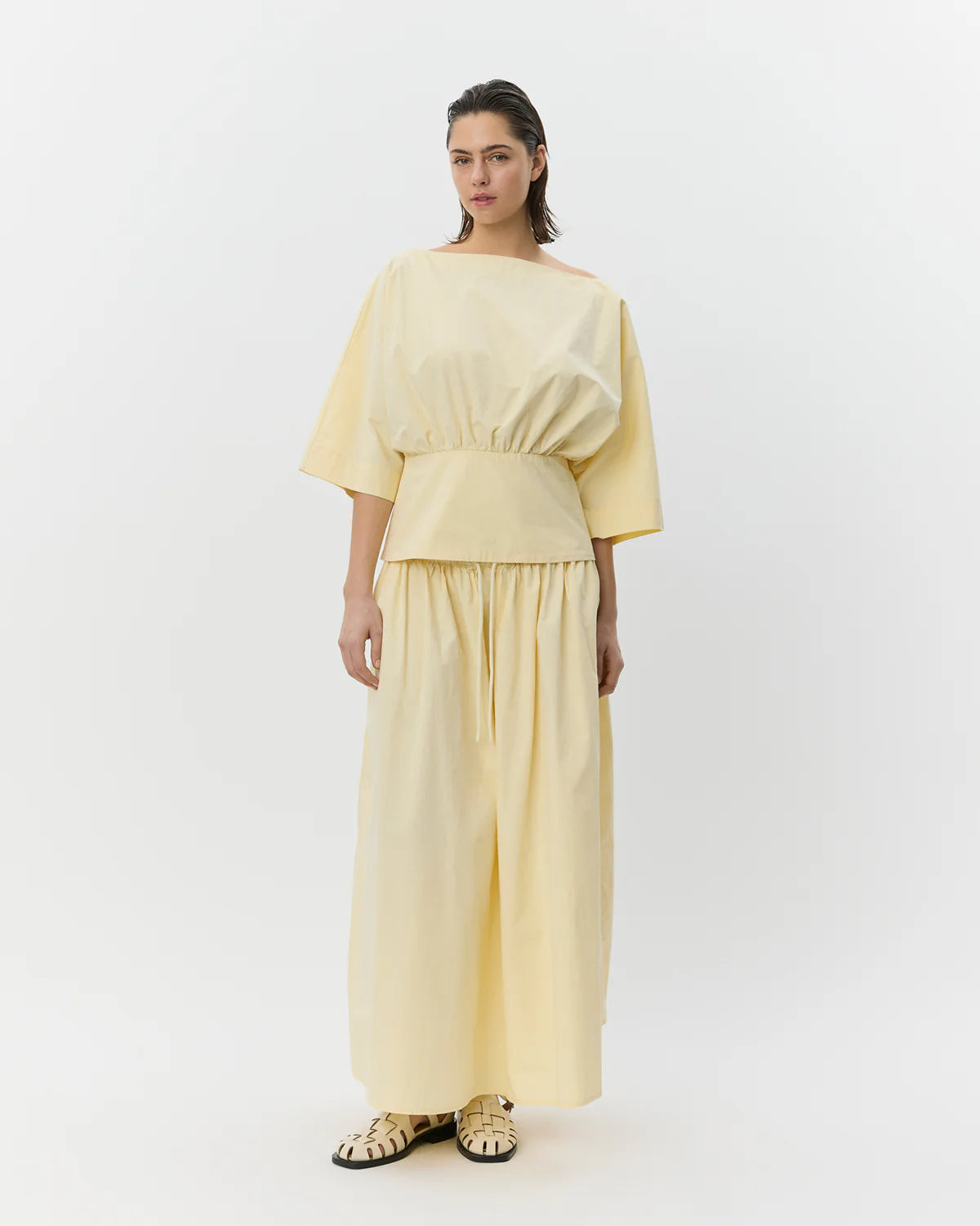 Juneau  Midi Skirt Light Yellow