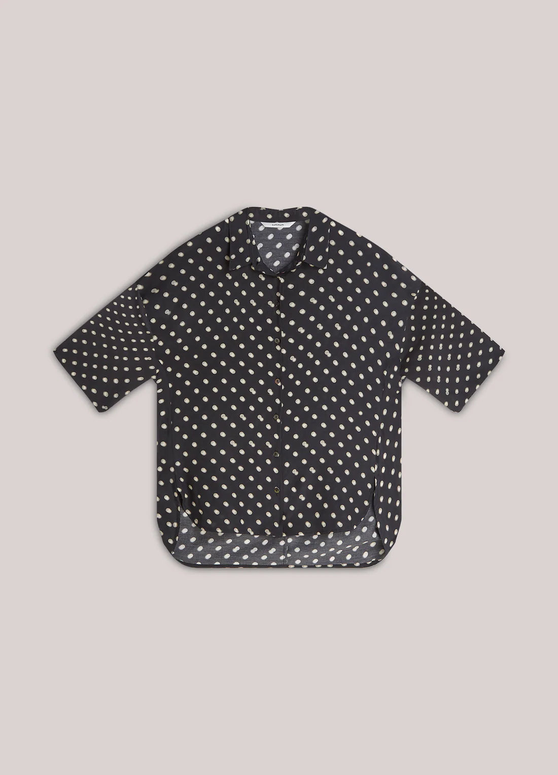 Polka Dot Blouse Black