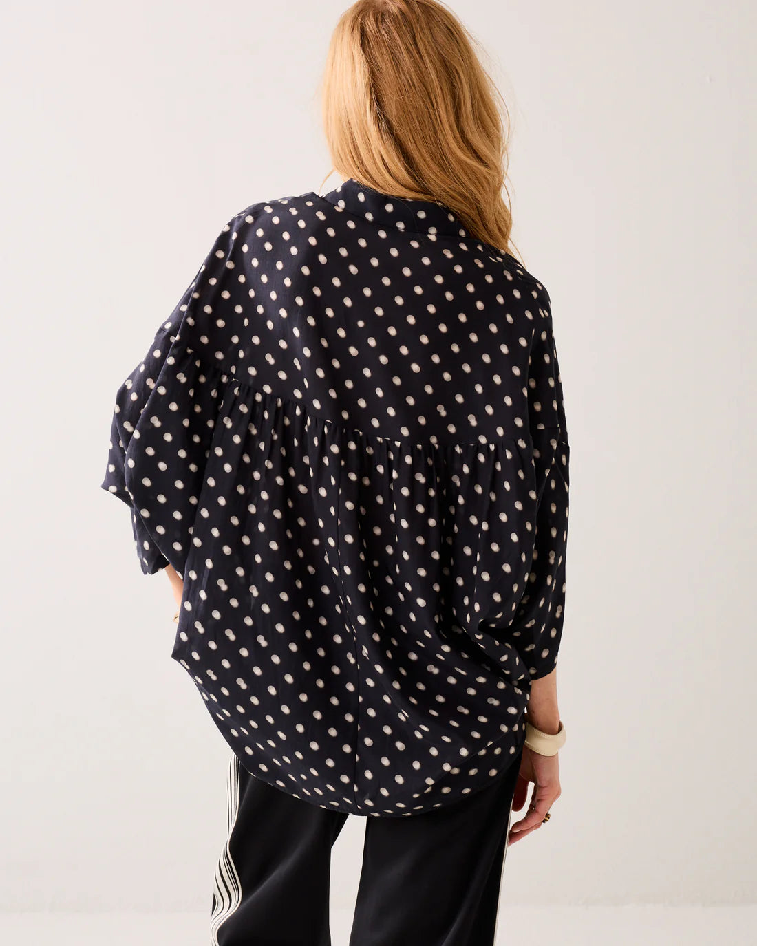 Polka Dot Blouse Black