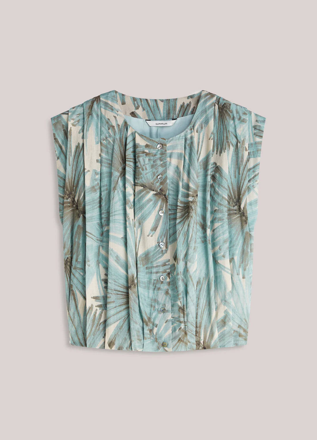 100% Cotton Sleeveless Blouse Glacier Blue