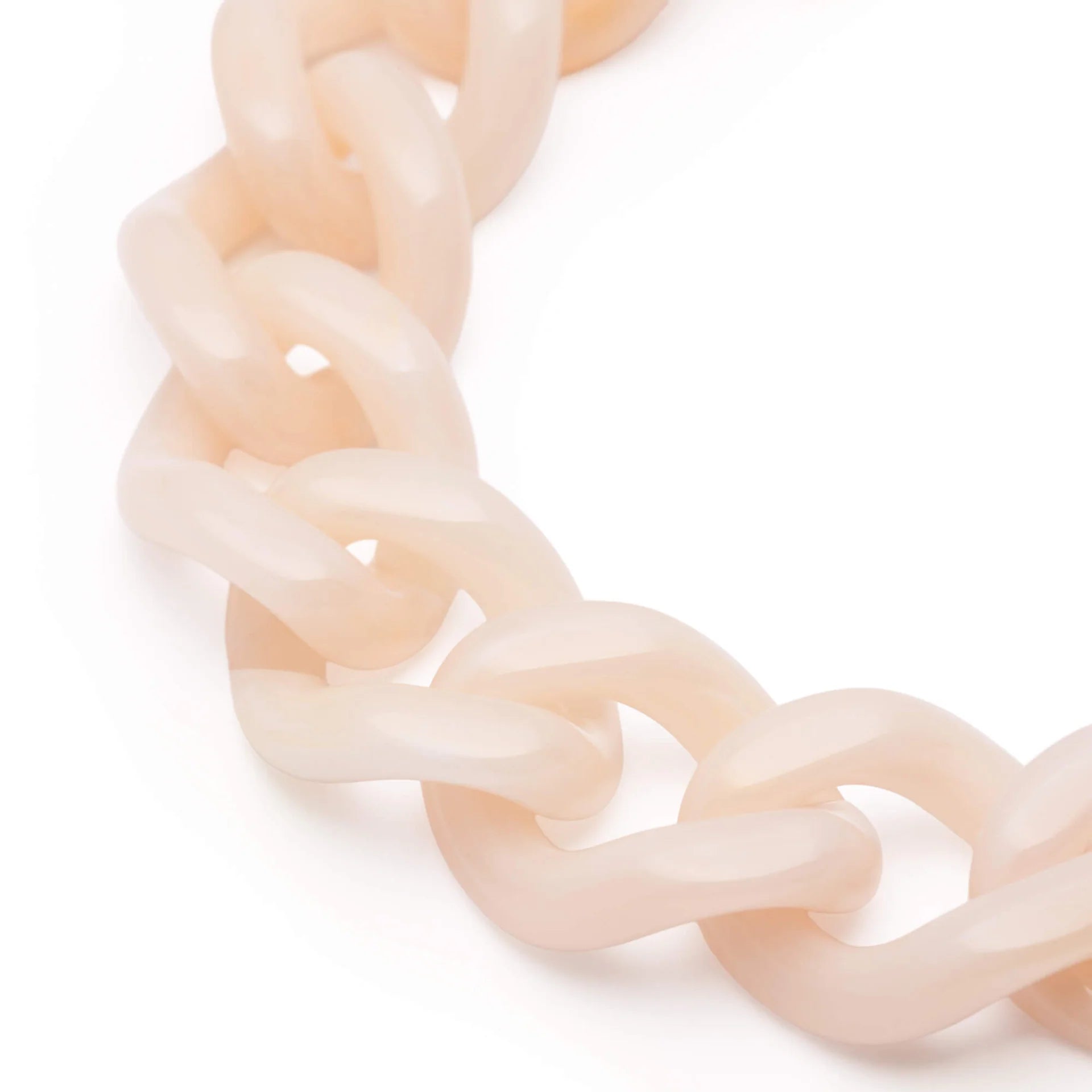 Flat Chain Bracelet in Latte Marble