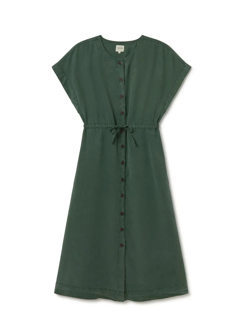 Marasusa Dark Green Dress in 100% Tencel