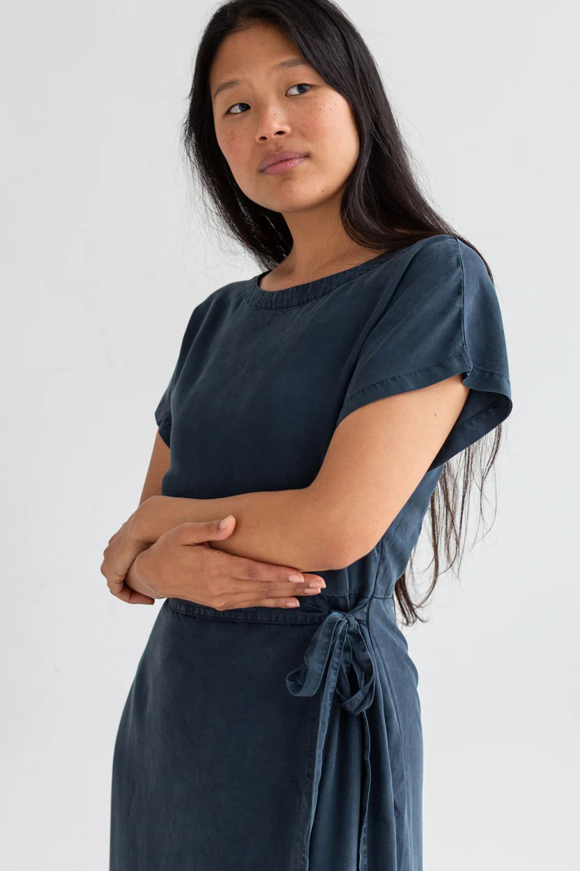 Comte Dress in Navy Lagoon 100% Tencel