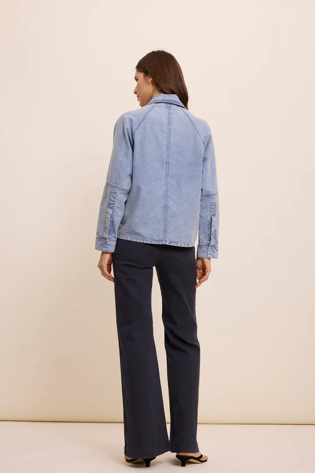 100% Cotton Viggo Jacket in Denim Blue