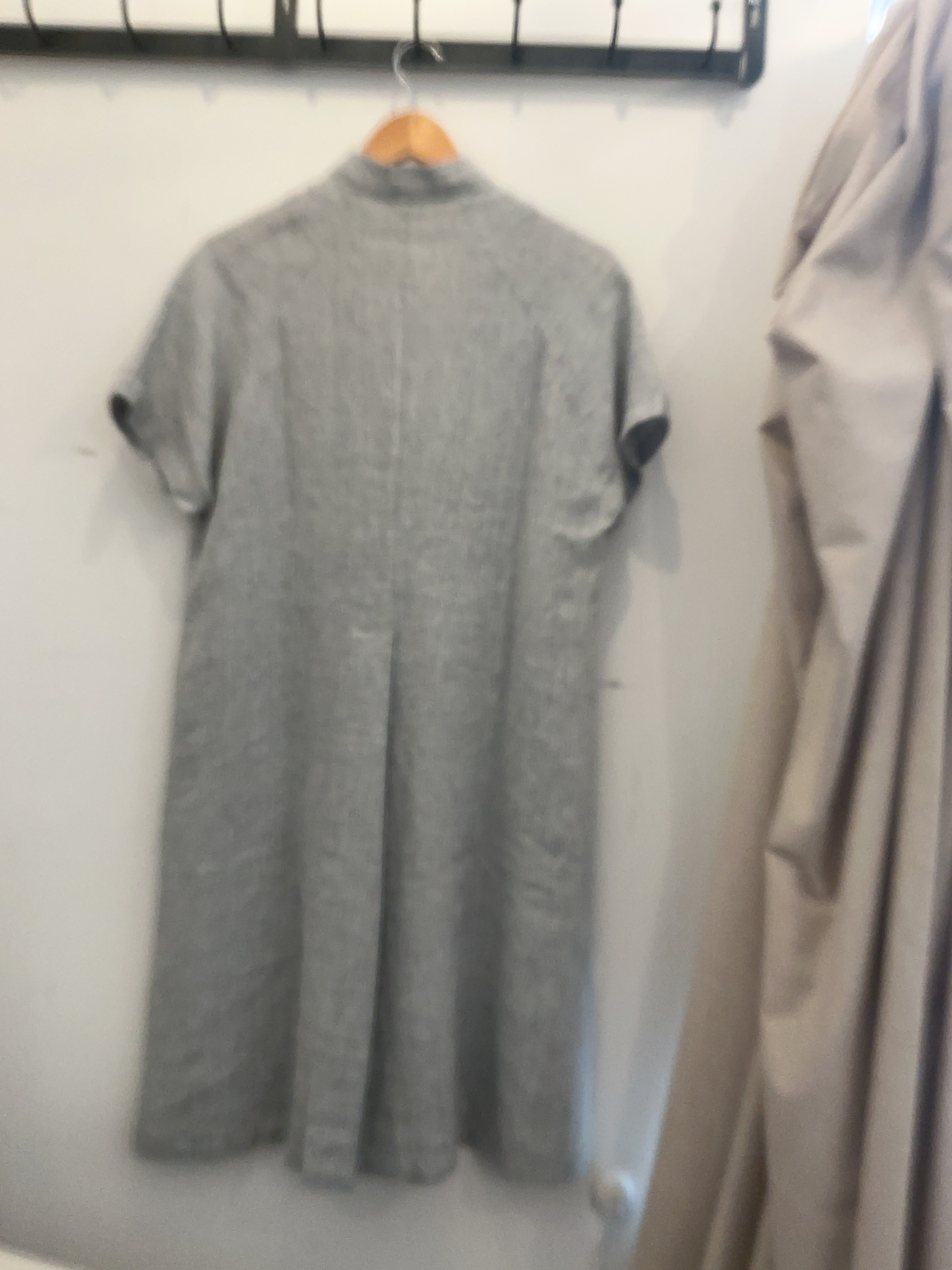 100% Linen Dress in Stone Grey