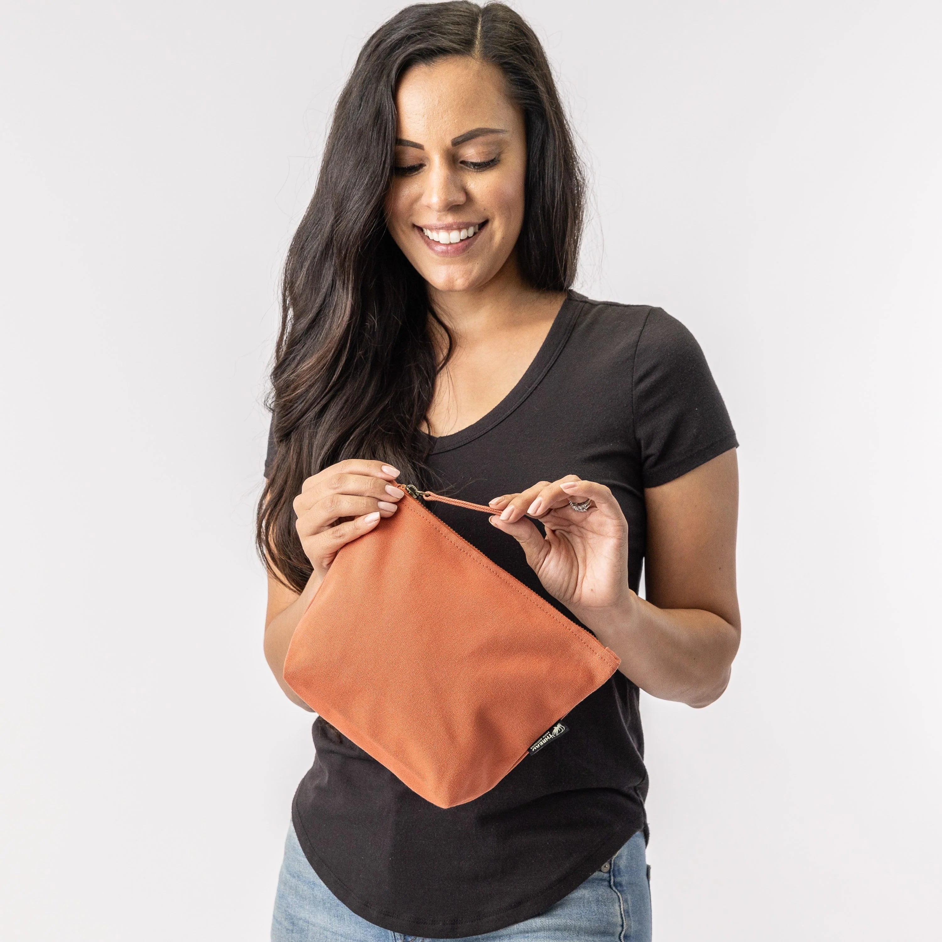 Terra Thread Lok Pouch Makeup Bag Burnt Orange