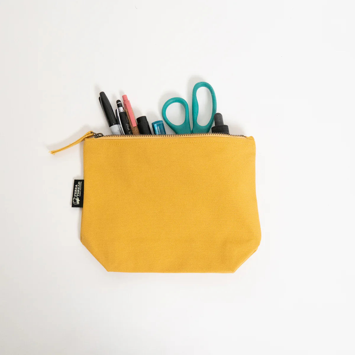 Terra Thread Lok Pouch Makeup Bag Mustard Yellow