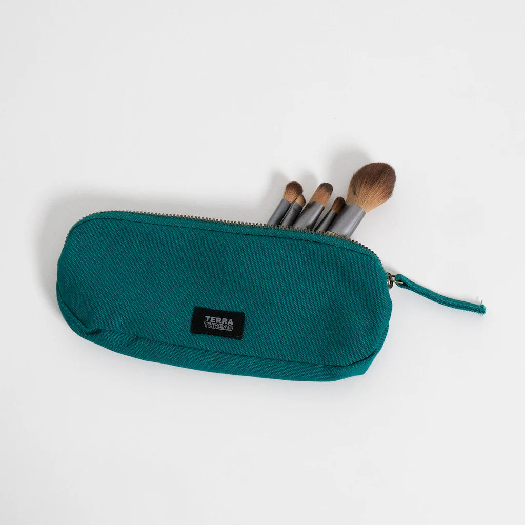 Terra Thread Organic Cotton Pencil Case Teal