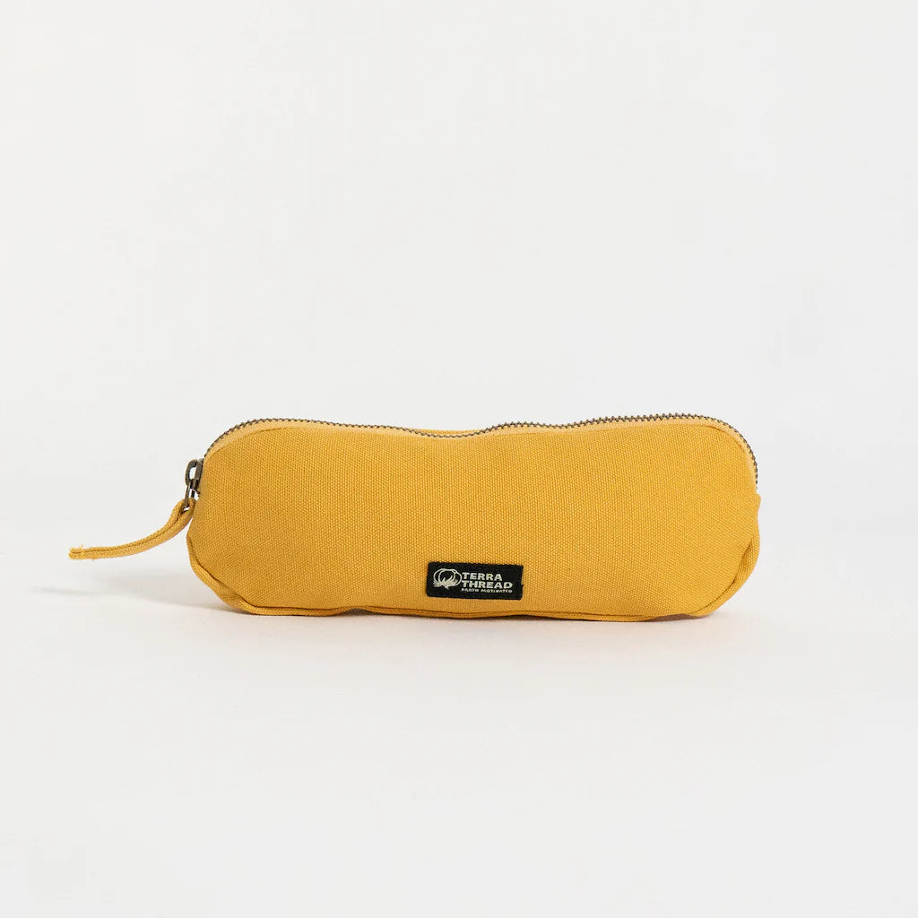 Terra Thread Organic Cotton Pencil Case Mustard Yellow
