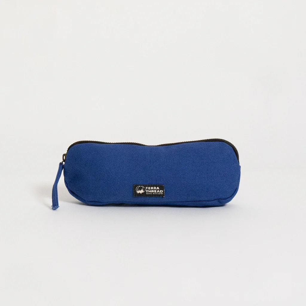 Terra Thread Organic Cotton Pencil Case Tidal Blue