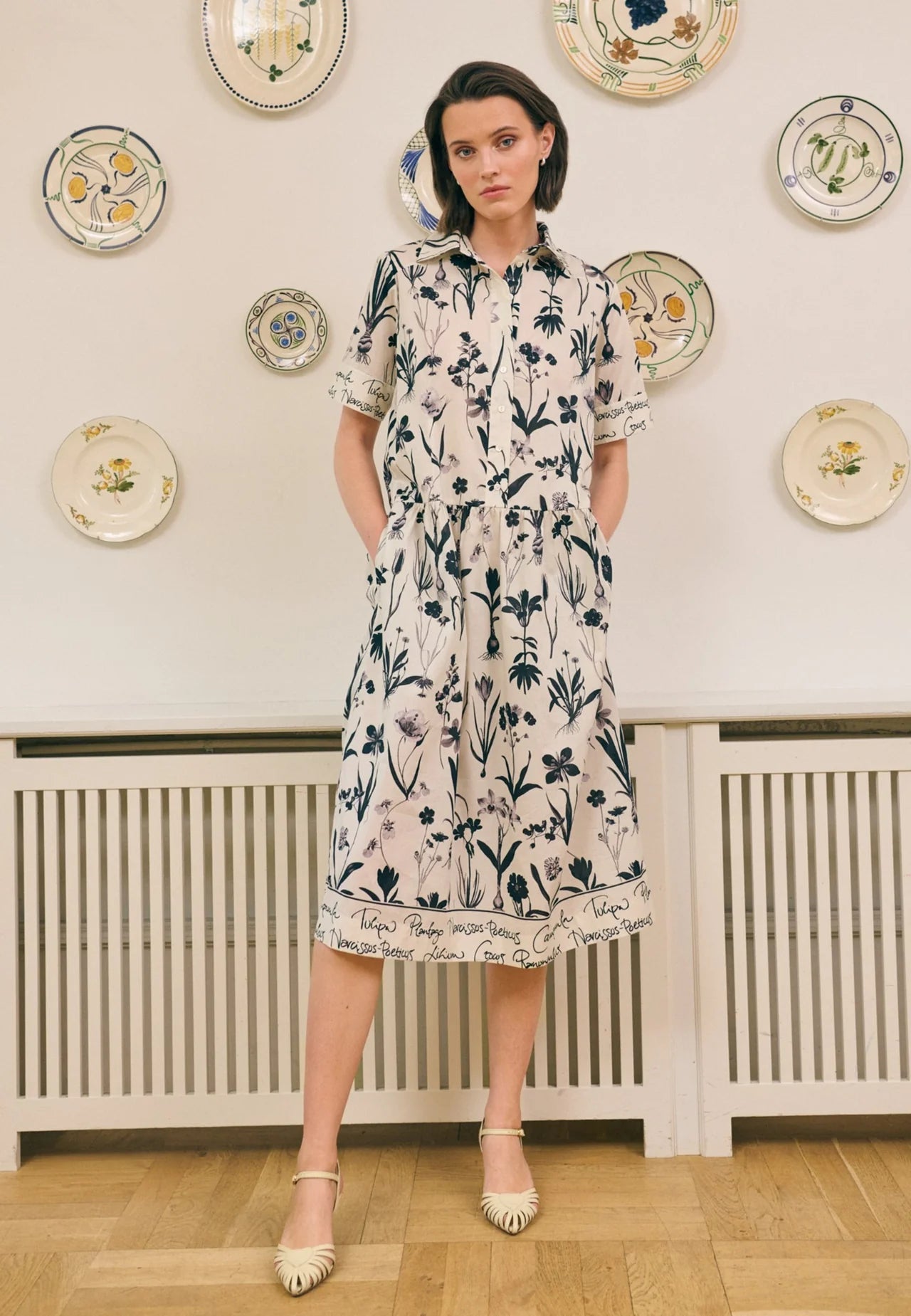 100% Cotton Botanical Print Dress