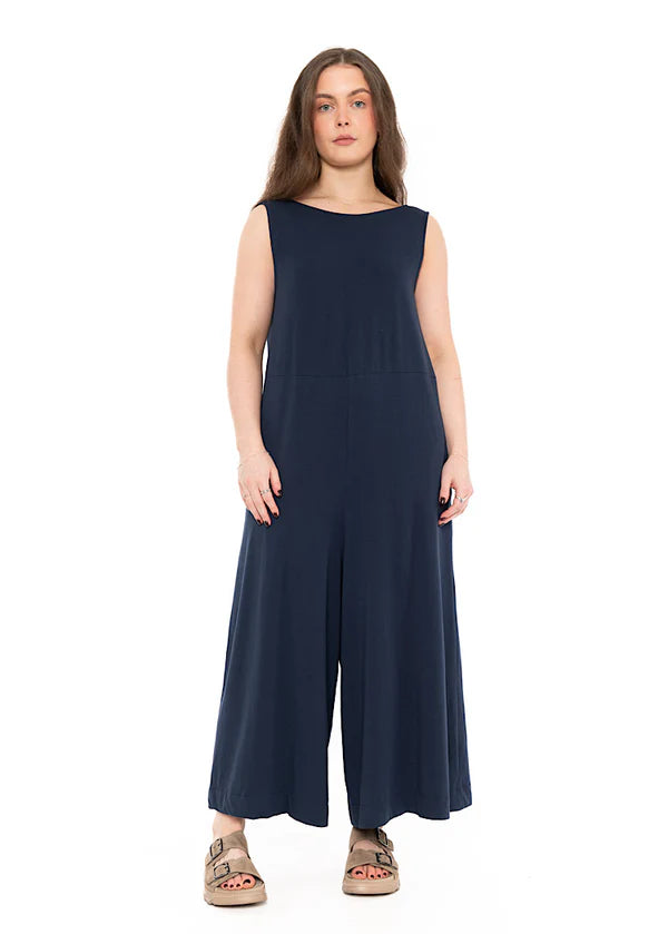 Mama B Black Wide Leg Overall