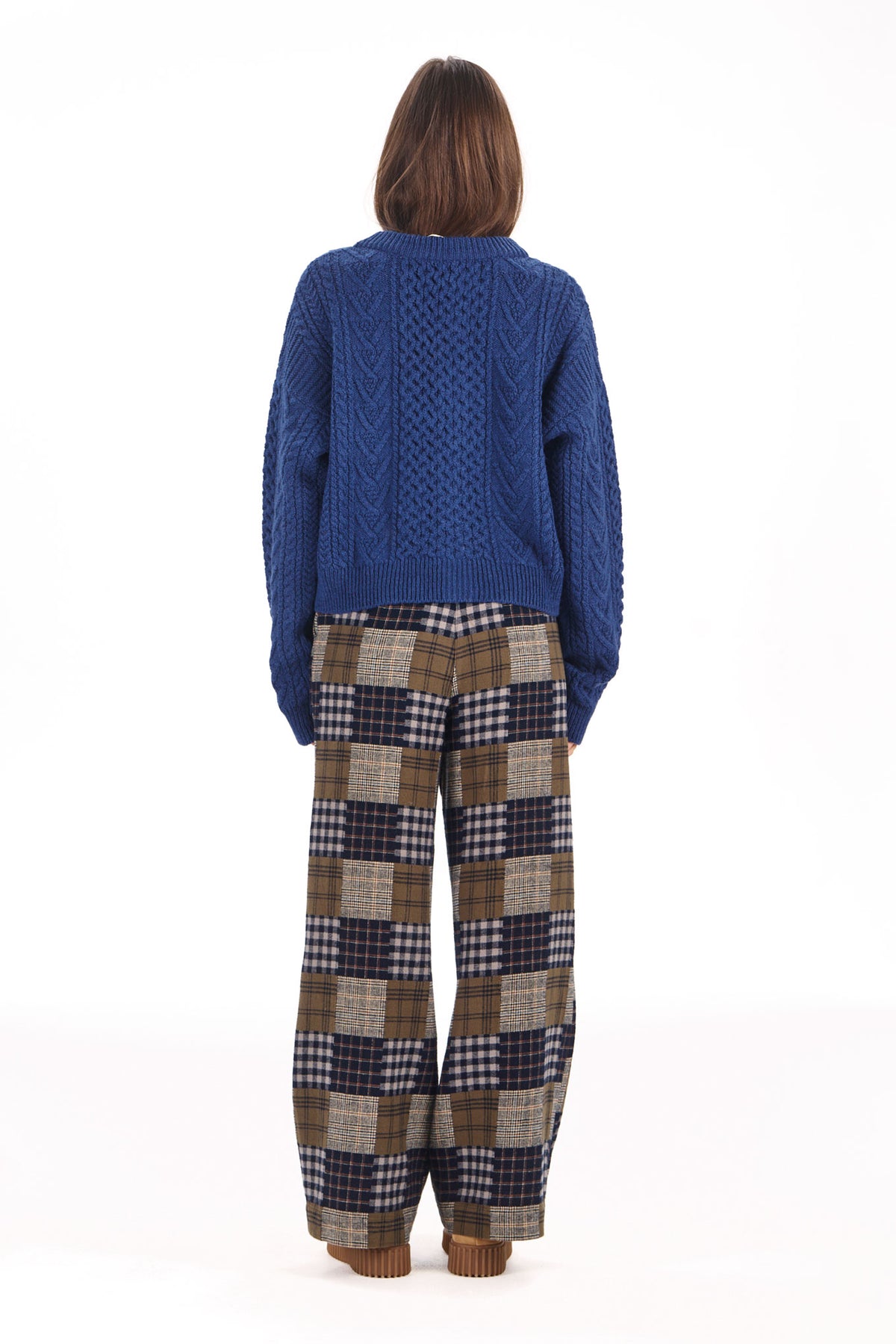 100% Lambswool Charlie Cardigan in navy