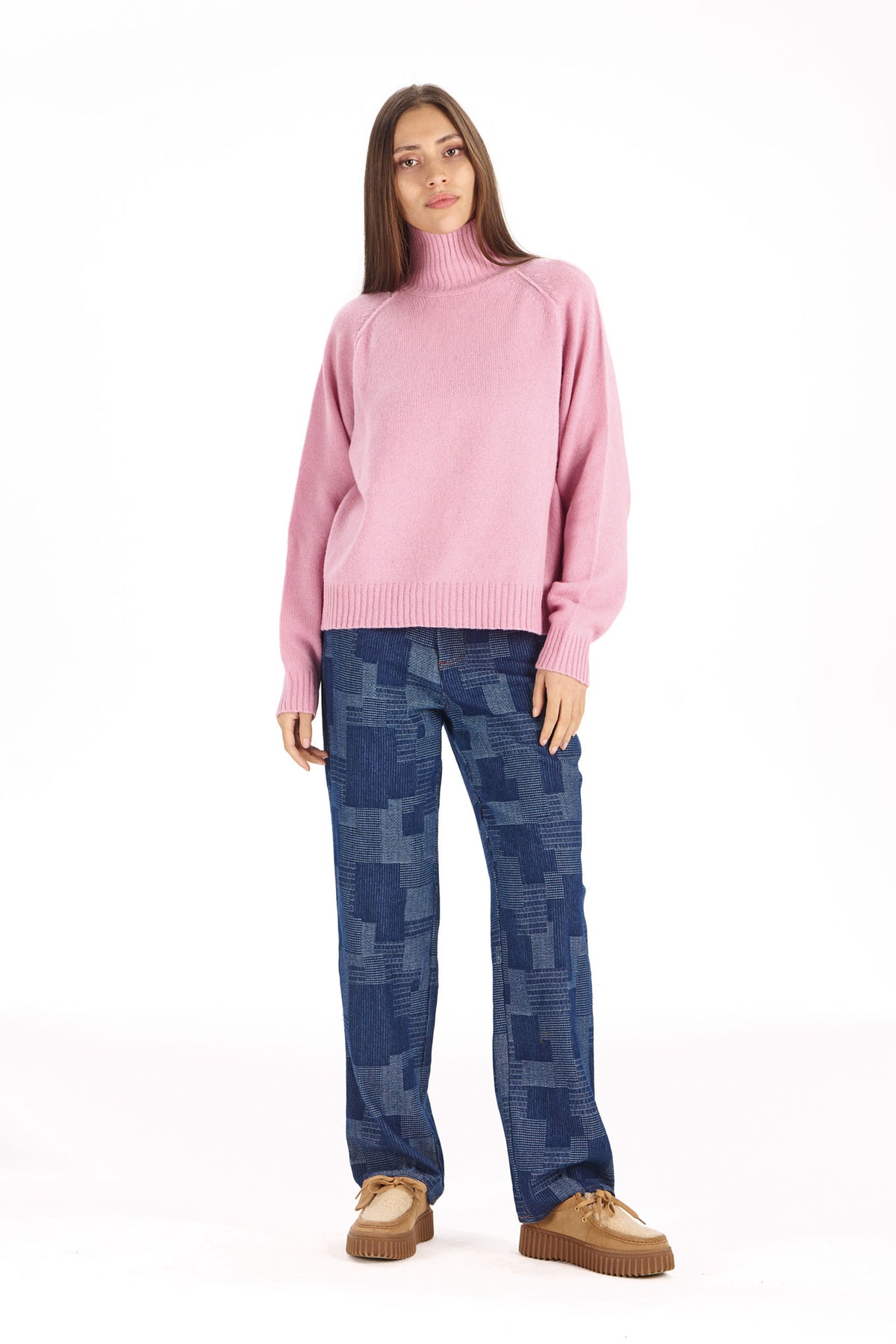 100% Merino Millie Jumper in Pink