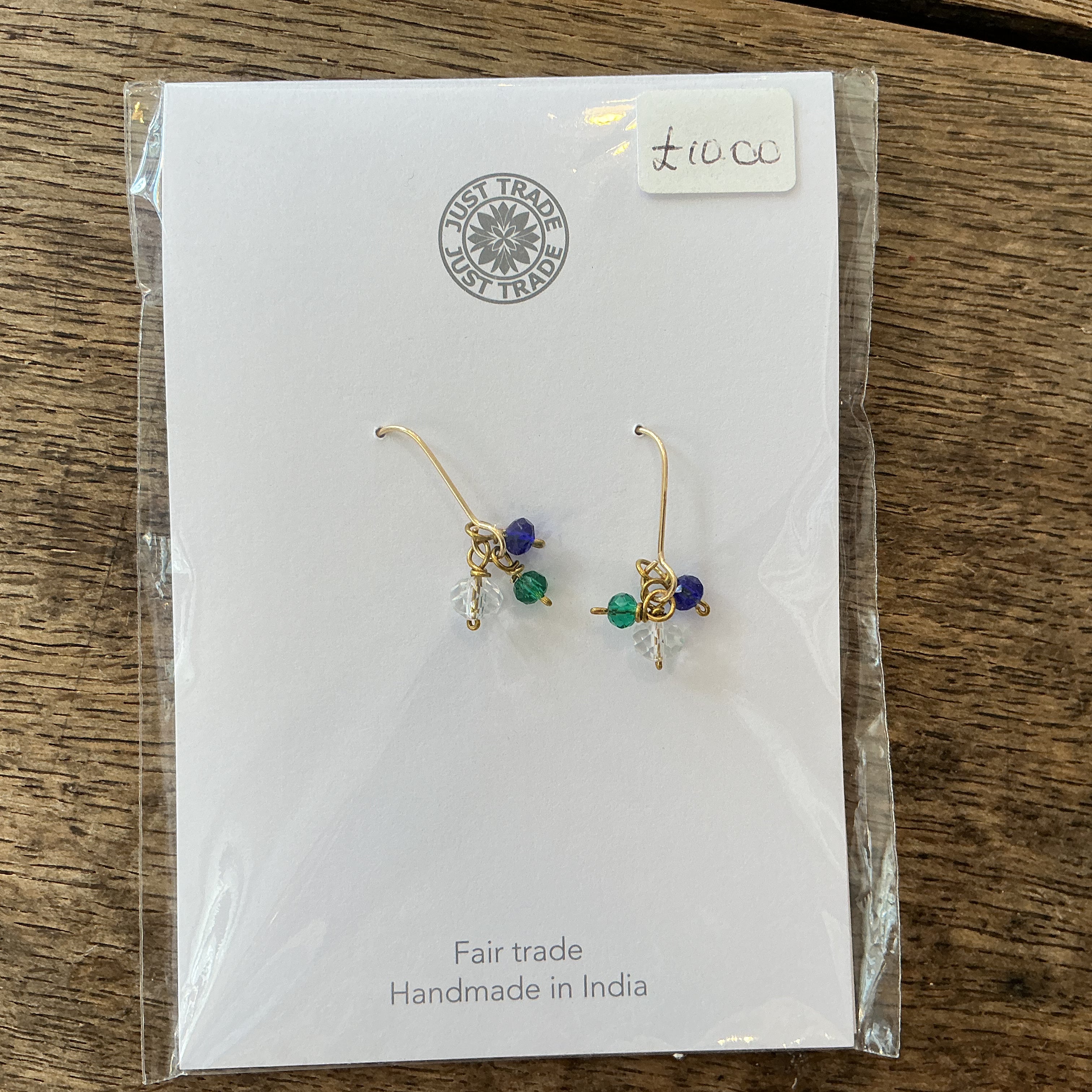 Temple Bead Sea Earrings