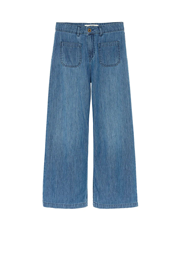 Lucia 100% Cotton Super Soft Denims in Medium Blue