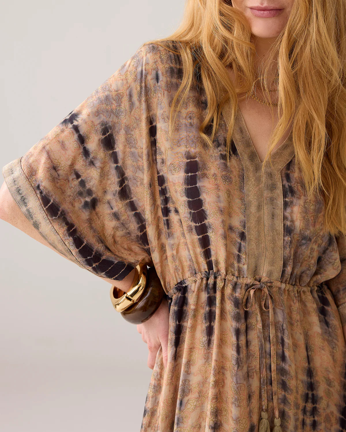 100% Viscose Muticolour Maxi Dress