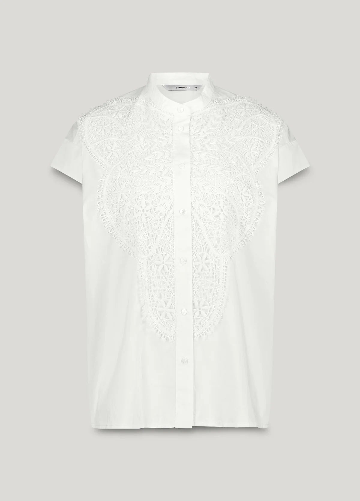 100% Crisp Cotton Poplin Blouse in White