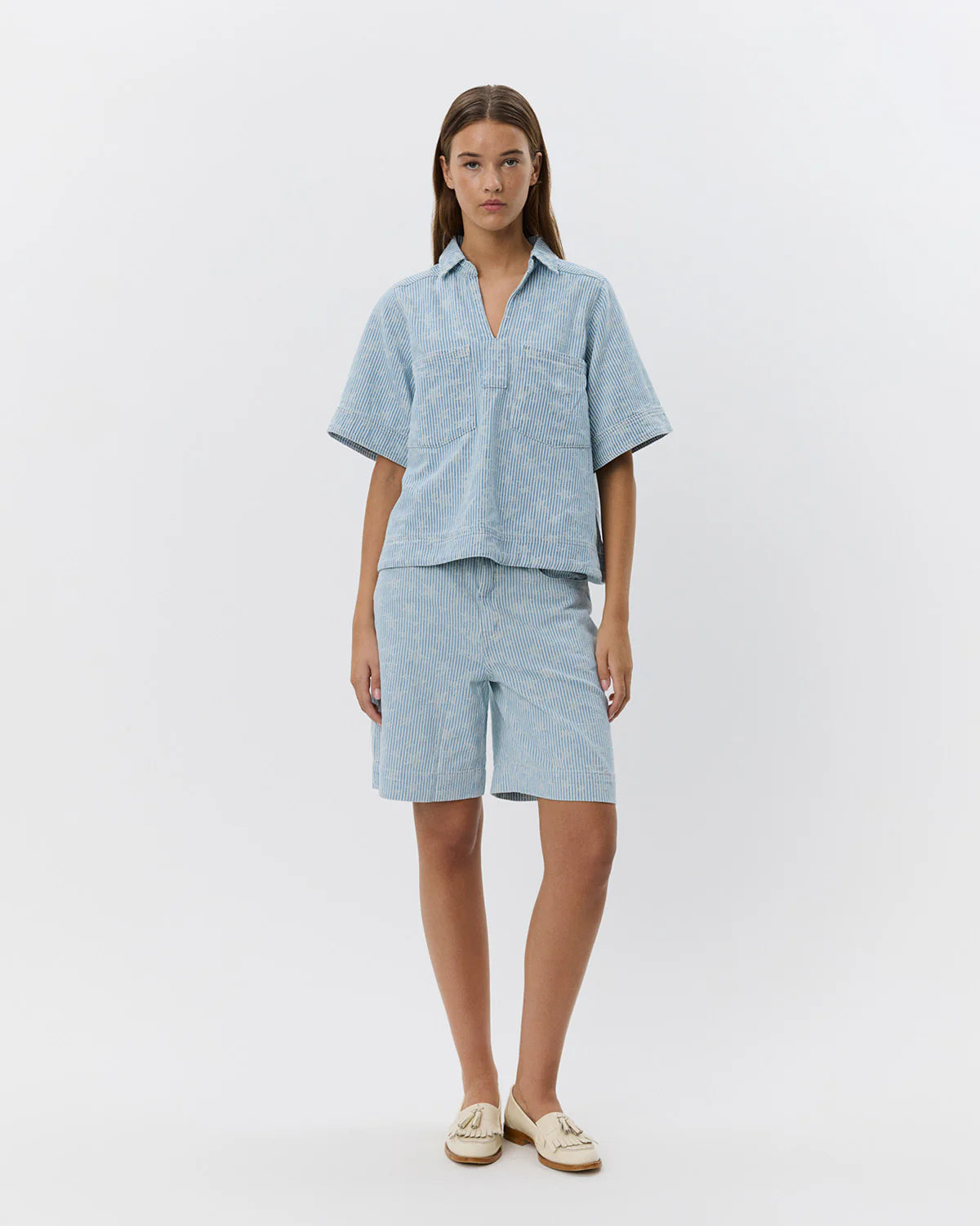 100% Cotton Light Blue Cleo Shorts