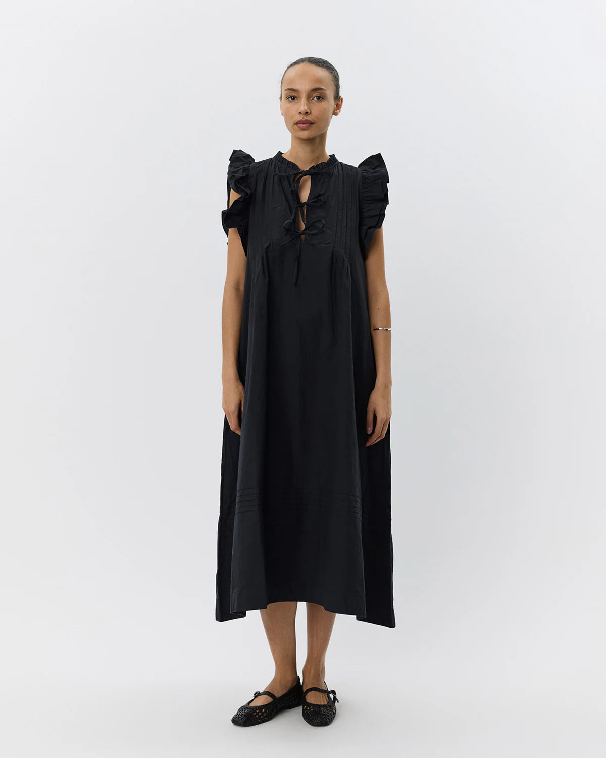 100% Cotton Otilila Dress in Black