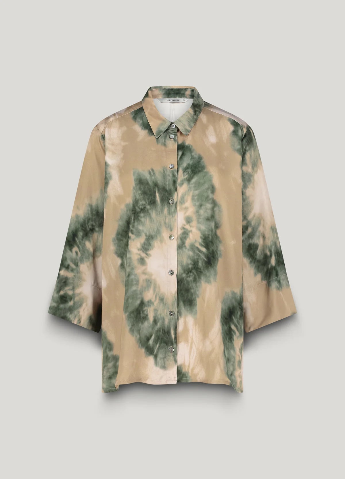 Mid Sleeve Blouse in Sea Glass Design