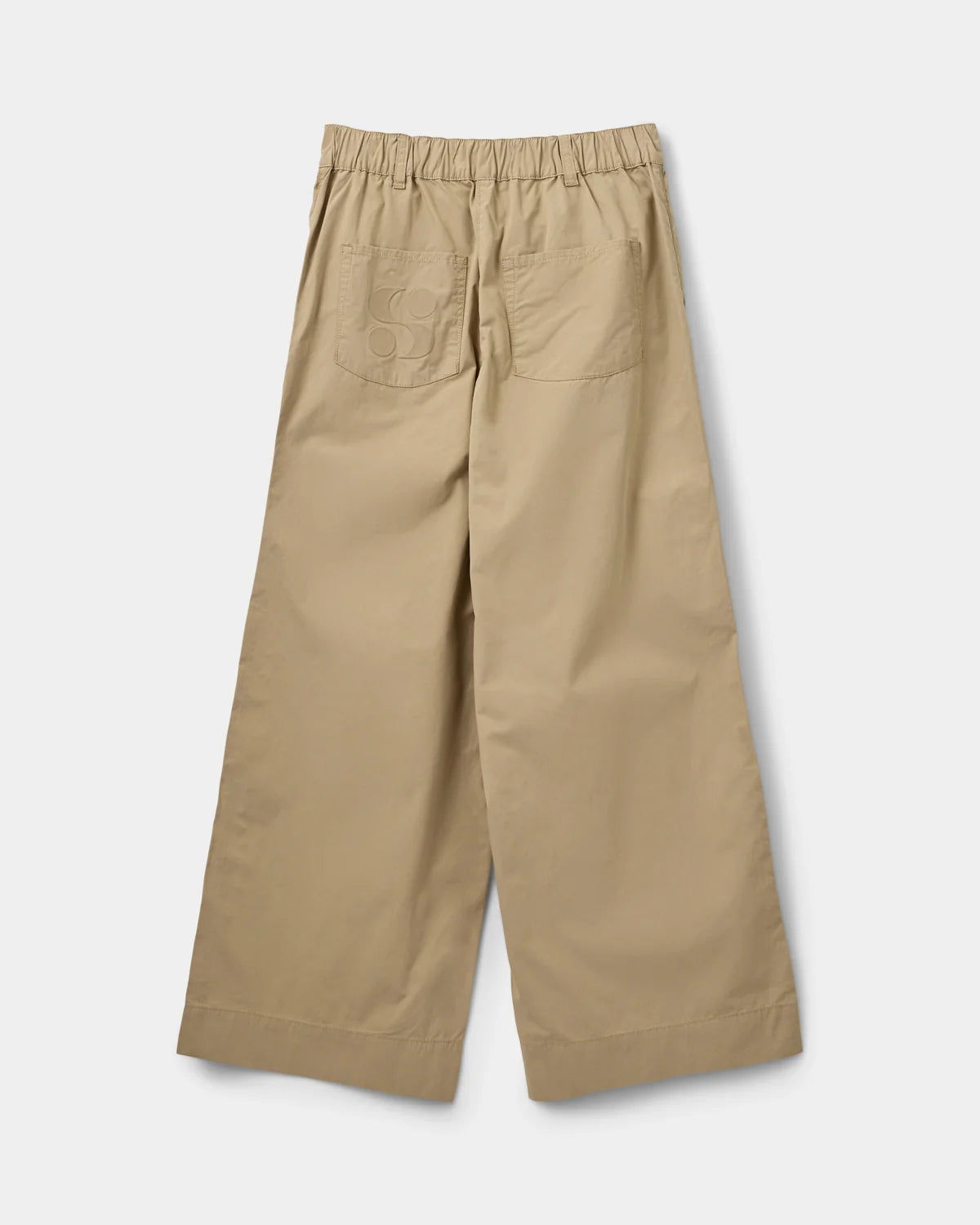 Reine 100% Cotton Wide Legged Cargo Trousers in Dark Sand