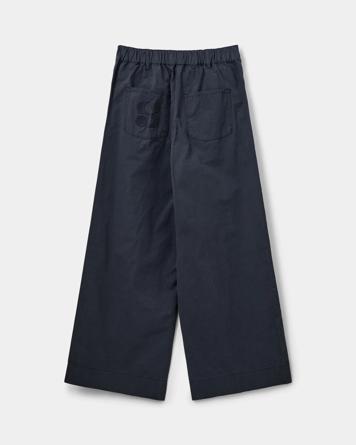 Reine 100% Cotton Wide Legged Cargo Trousers in Navy