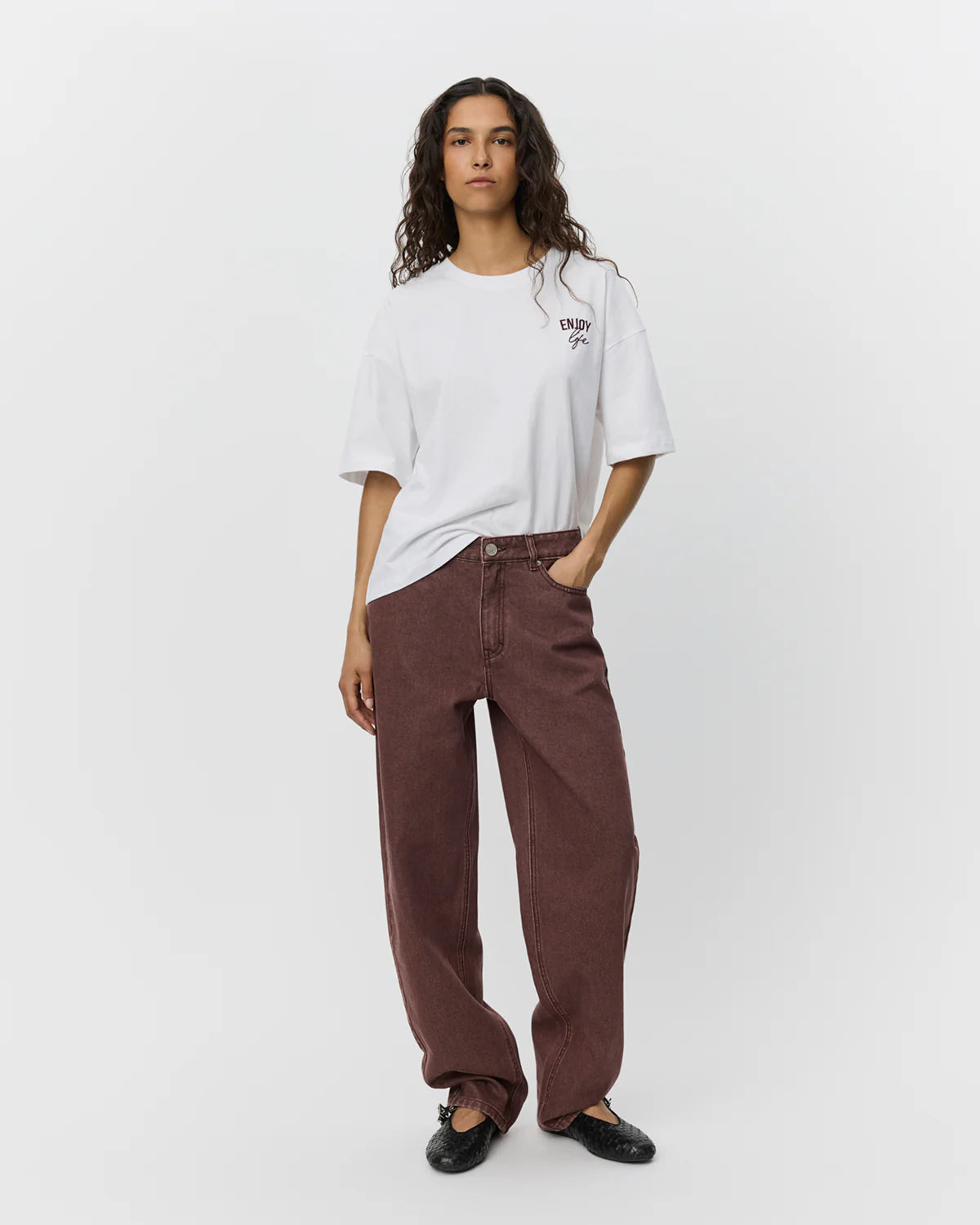 Tokyo Denim Jeans in Burgundy