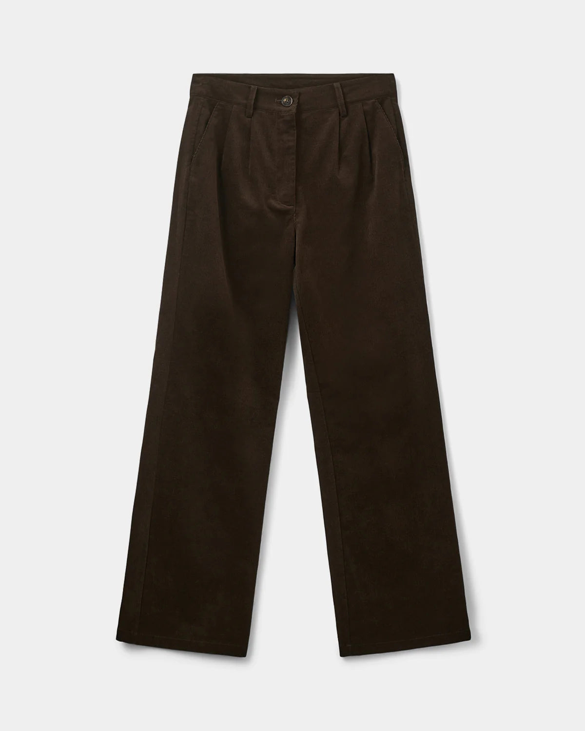 Malina 100% Needlecord Trousers in Chocolate Brown