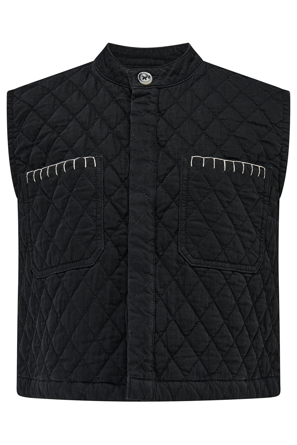 Quilted Pablo Waistcoat in Black
