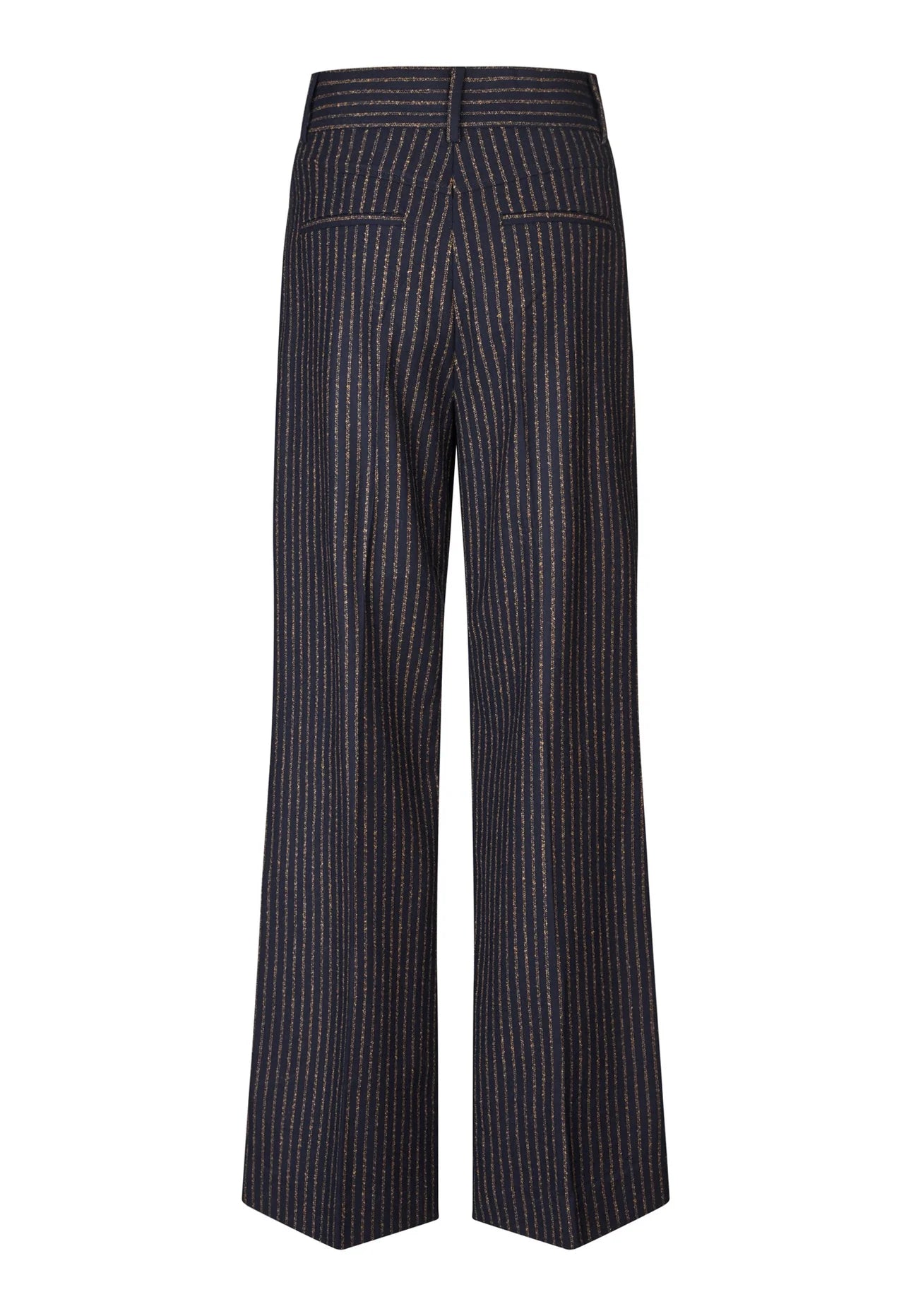 Casitia Dea Wide Leg Trousers in Blue Pinstripe