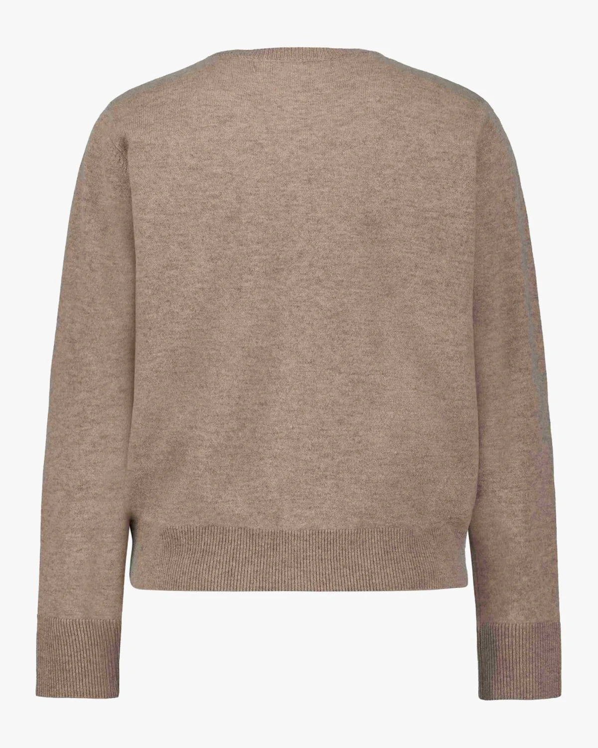 100% Merino Cardigan in Beige Melange