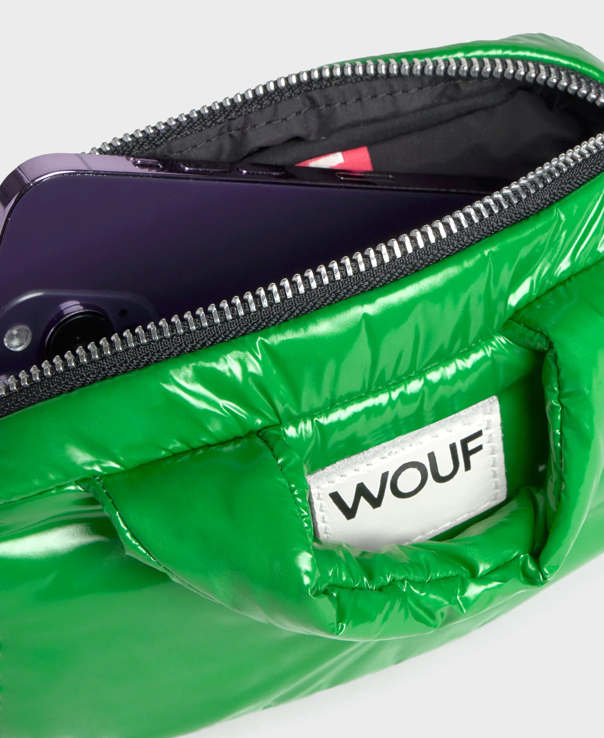 100% Recycled Mini Shoulder Bag in Basil - Apple Green