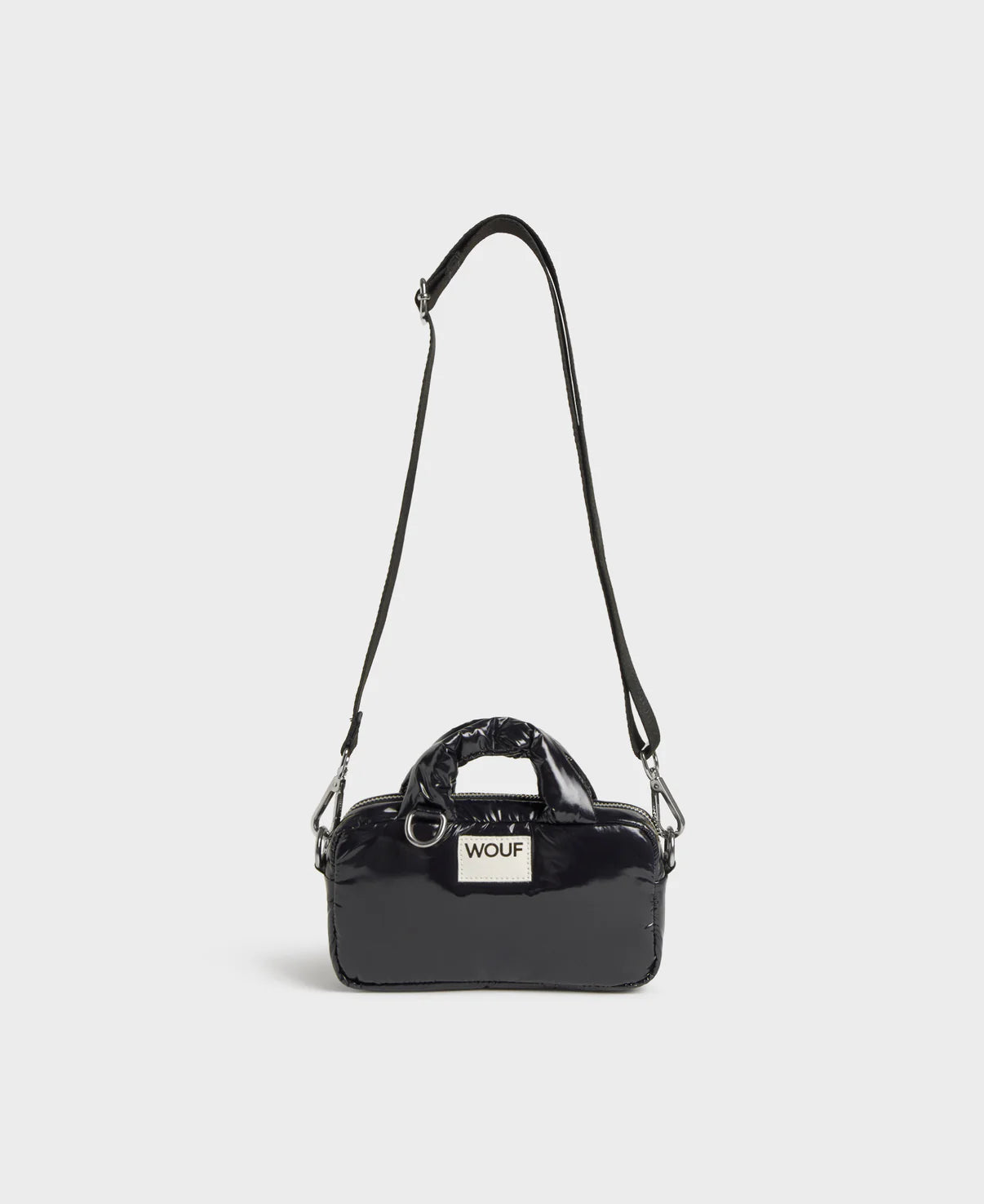 100% Recycled Mini Shoulder Bag in Nuit - Deep Blue Black