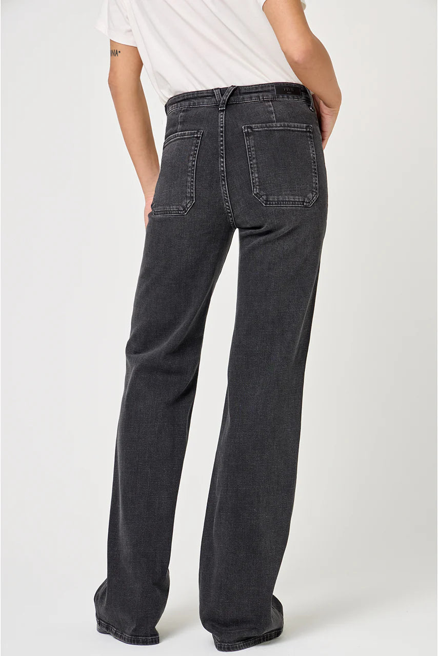 ETHAN 100% Cotton Needlecord Trousers in Charcoal