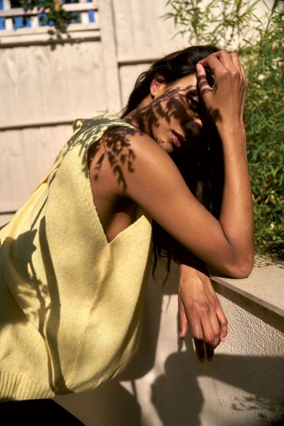 BLAKE Recycled Wool Vest in Yellow