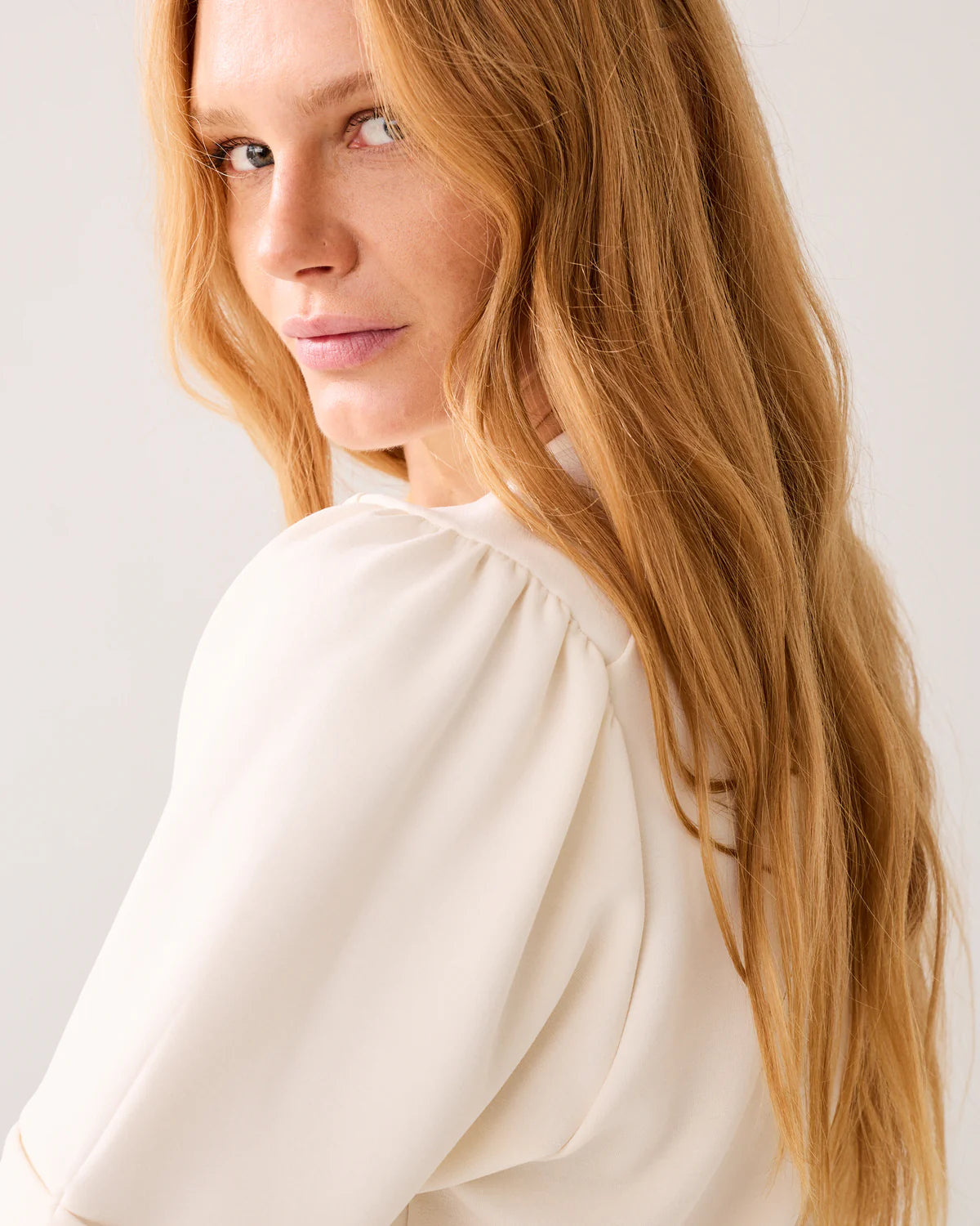 Modal Mix Scuba Top in Ivory
