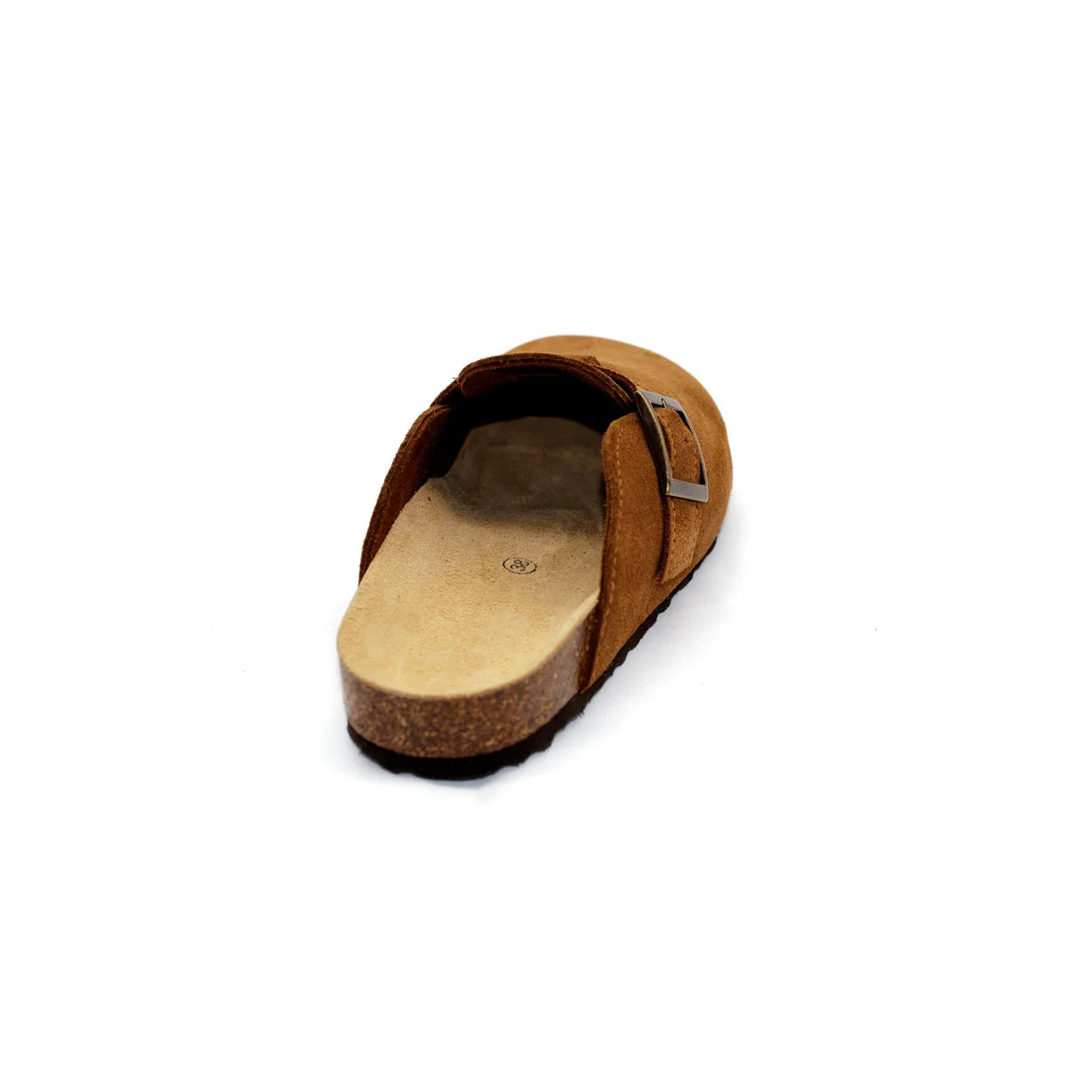 100% Leather Suede Lisbon Clogs in Camel