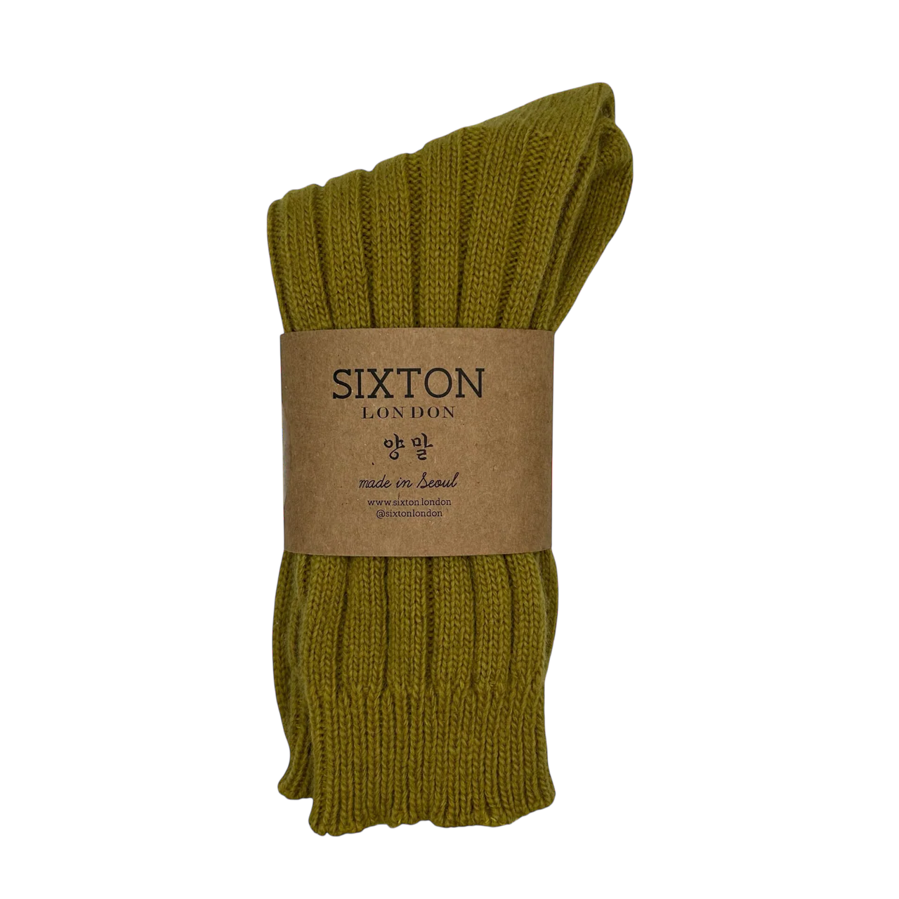 Sofia Cashmere Blend Socks in Olive Green