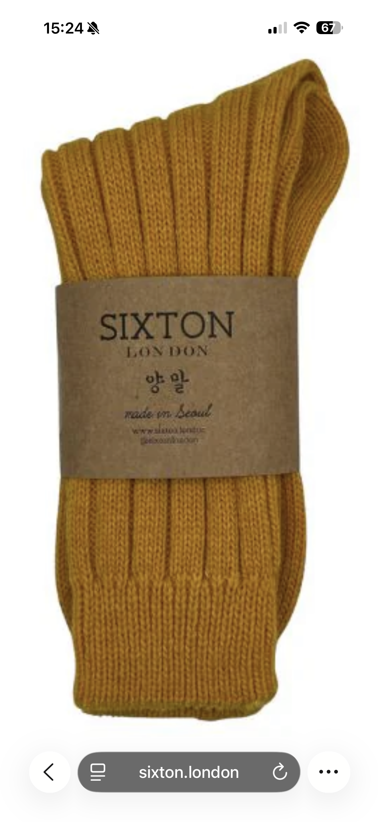 Sofia Cashmere Blend Socks in Mustard