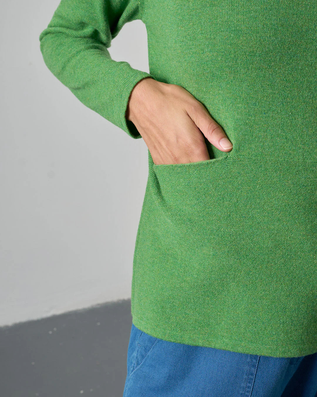 100% Merino Lauren Jumper in Watercress