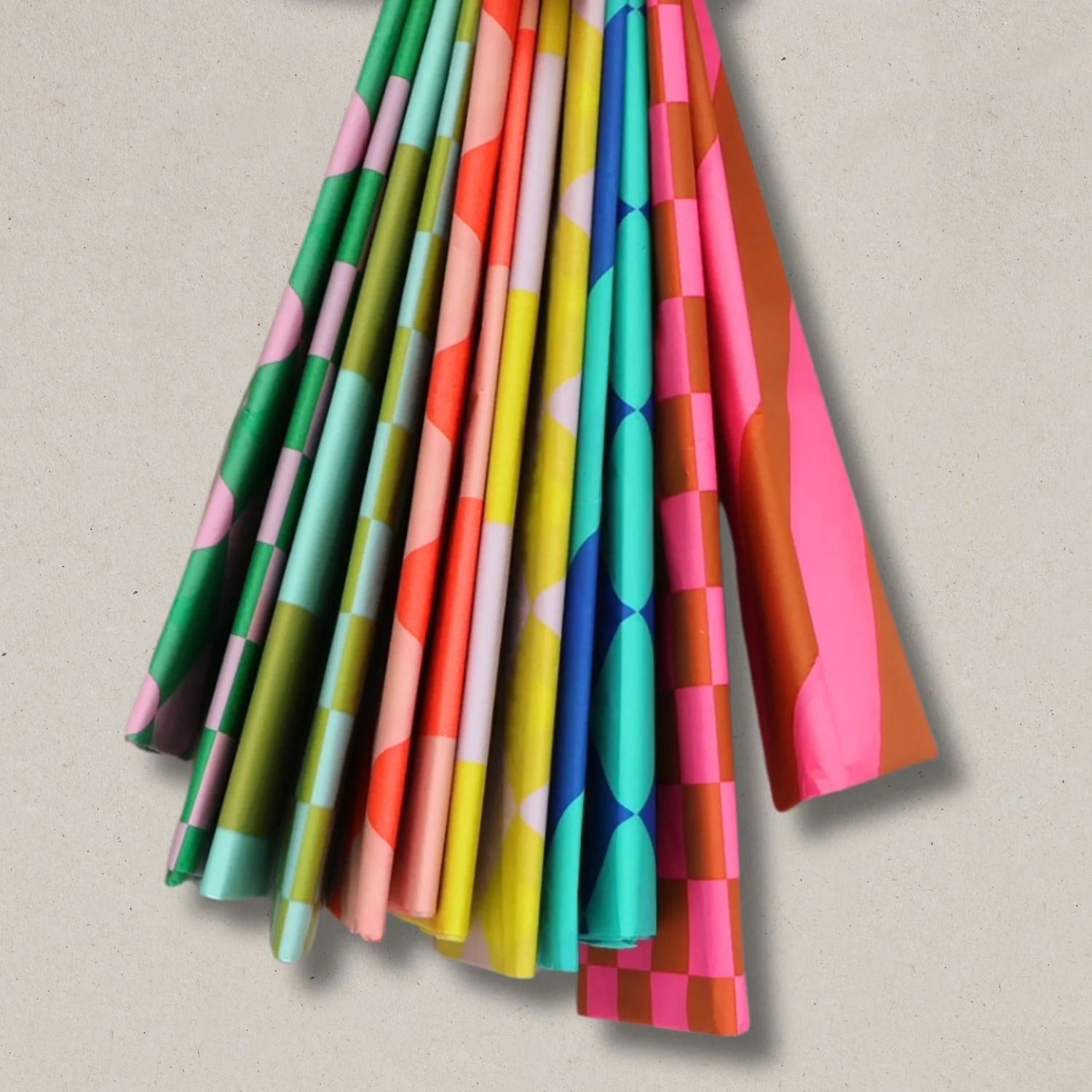 Luxury Tissue Paper - 10 sheets in 2 designs - Ginger and Flouro Pink