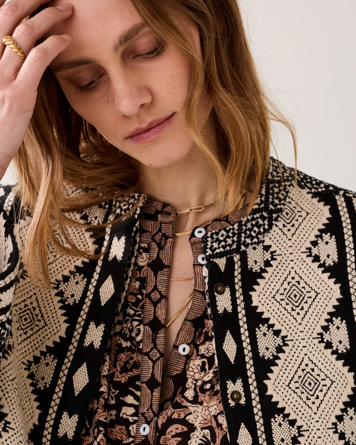 100% Cotton Block Print Blouse