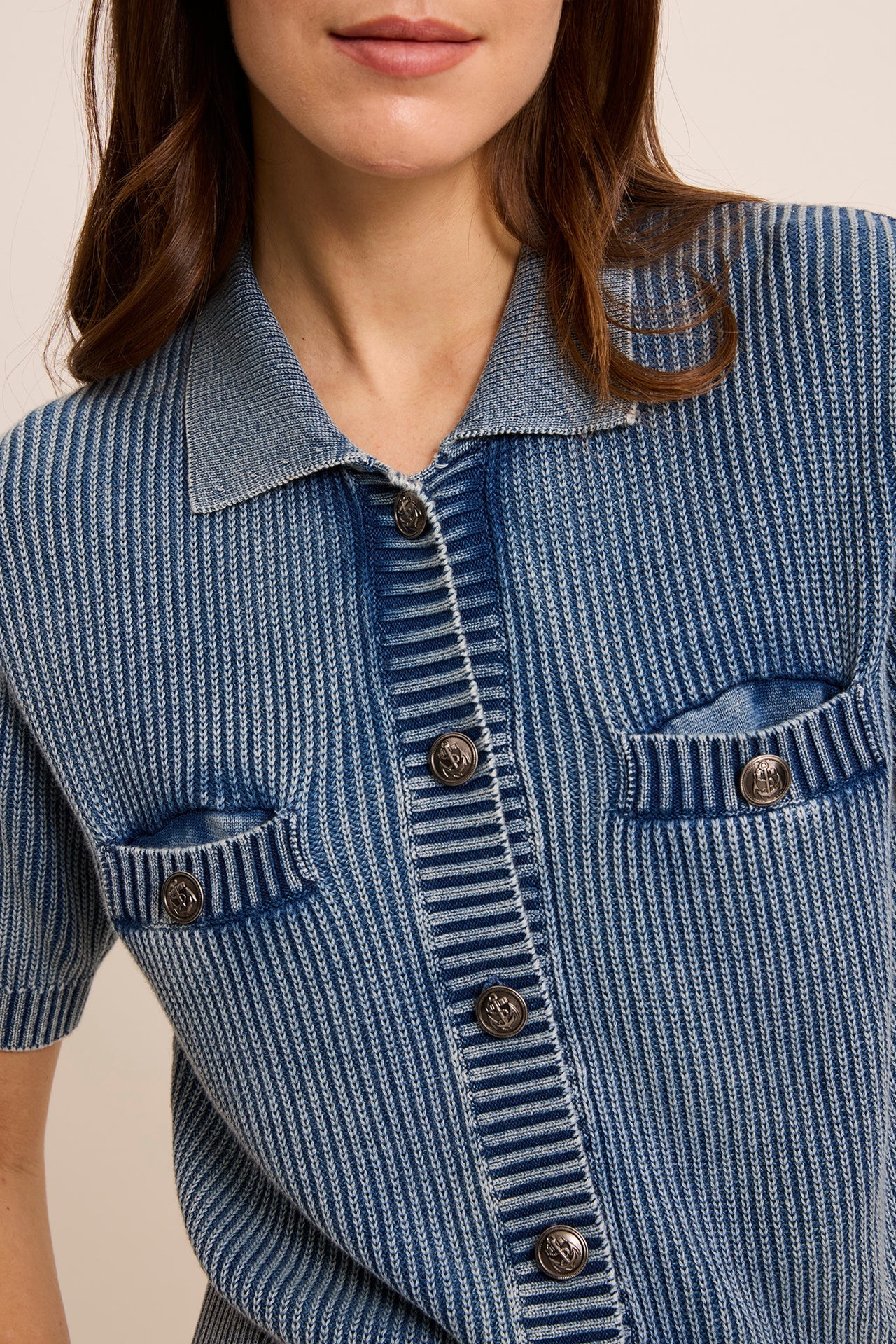 100% Cotton short sleeve Knit Cardigan