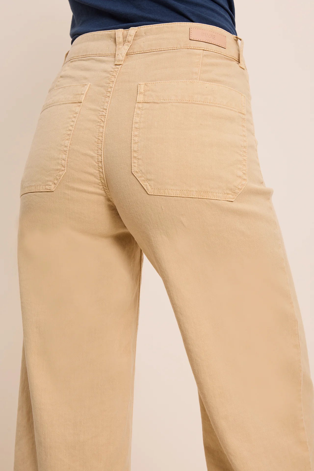 Linen and Cotton Lucia Trousers in Cookie