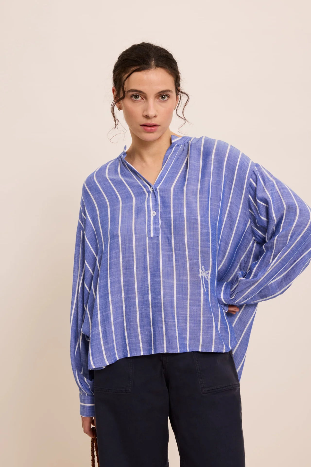 100% Cotton Barbara Striped Shirt