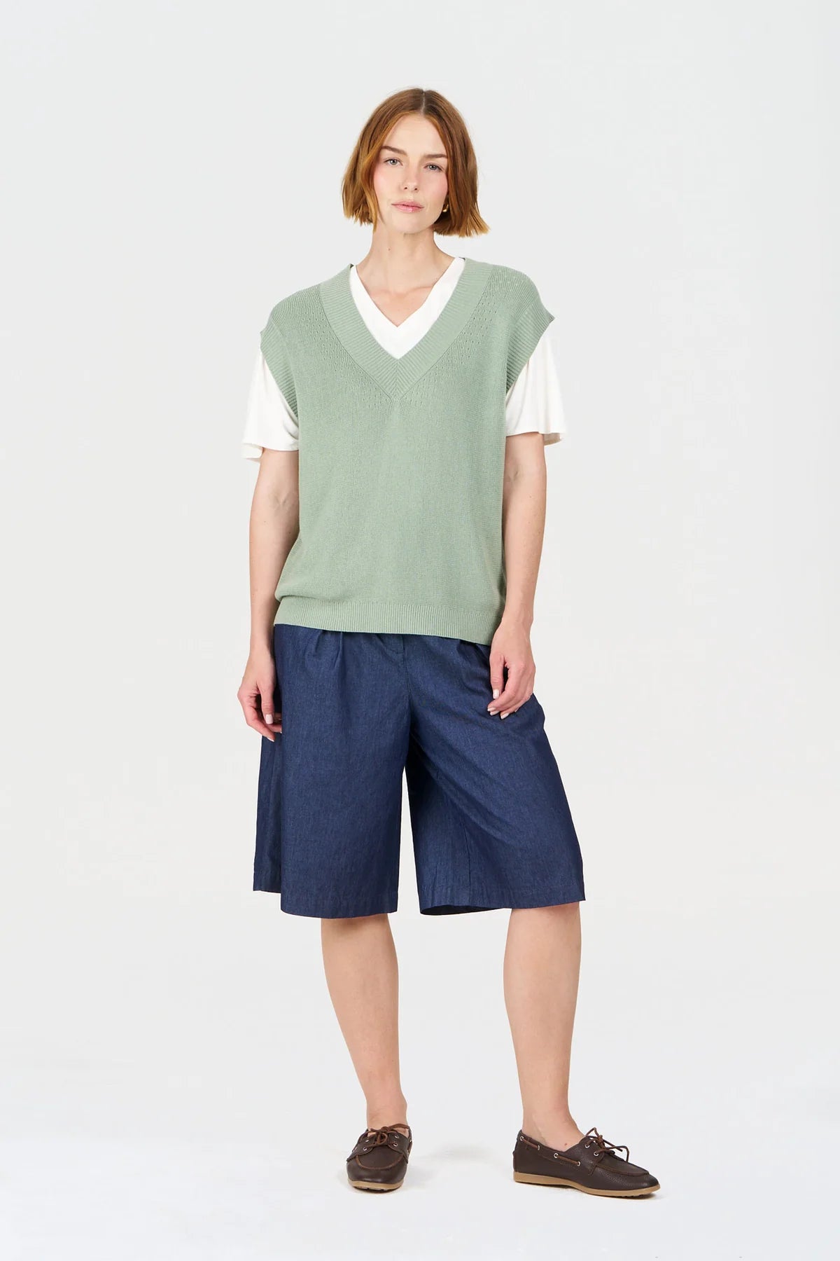 Liv 100% Organic Cotton Shorts in Dark Wash Denim